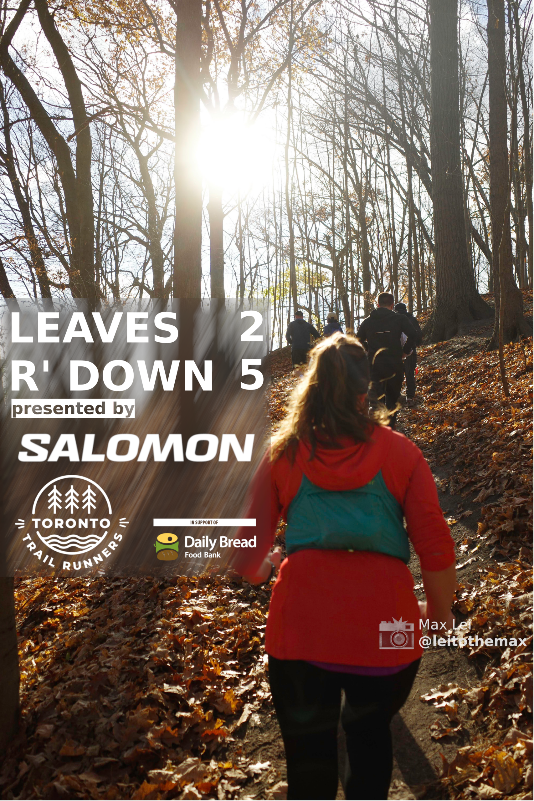 Trail runners having fun in the Don Valley in Toronto.